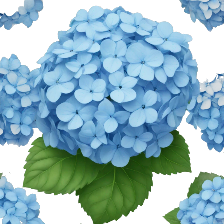 blue hydrangea  emoji