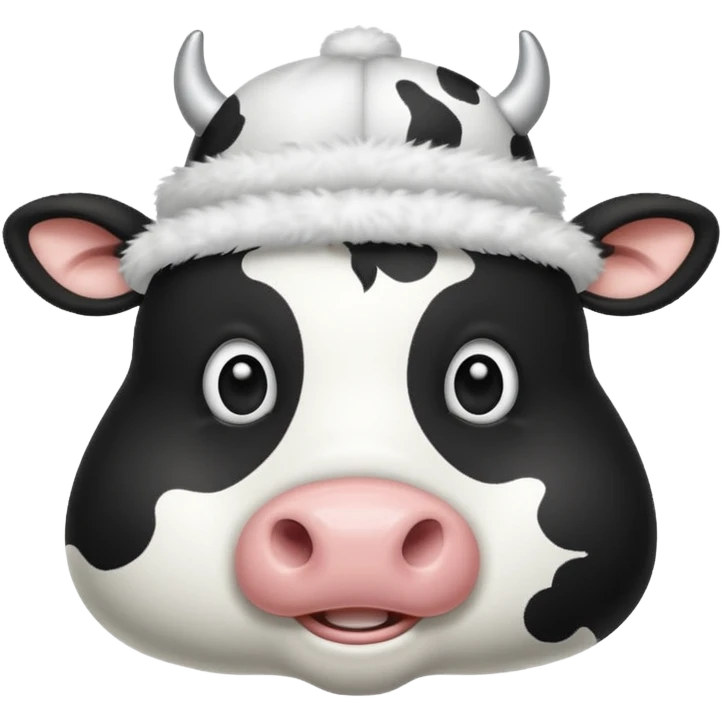 Cow print hat emoji