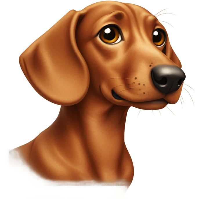 dachshund with freckles on their nose  emoji