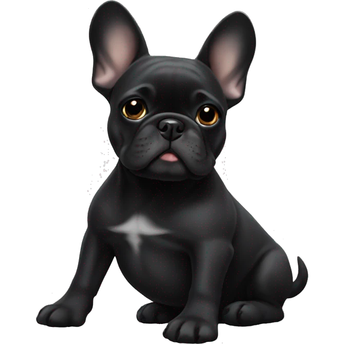 black french bulldog emoji