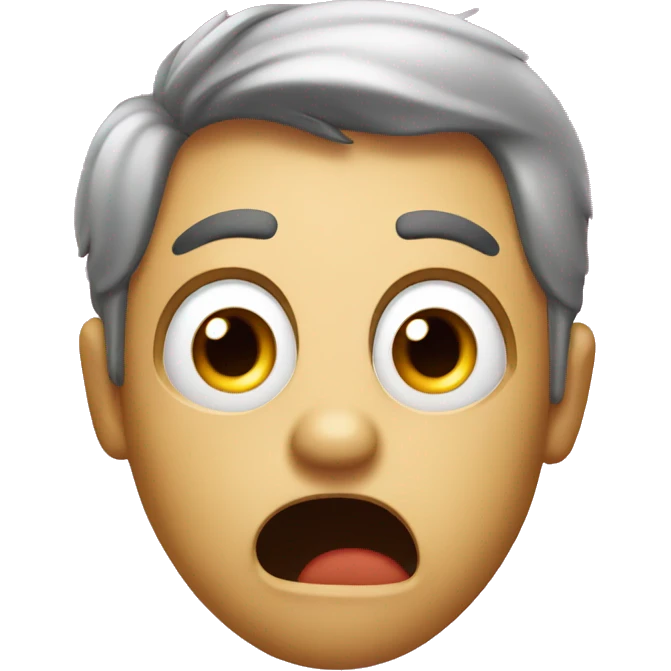 shocked face showing zap emoji
