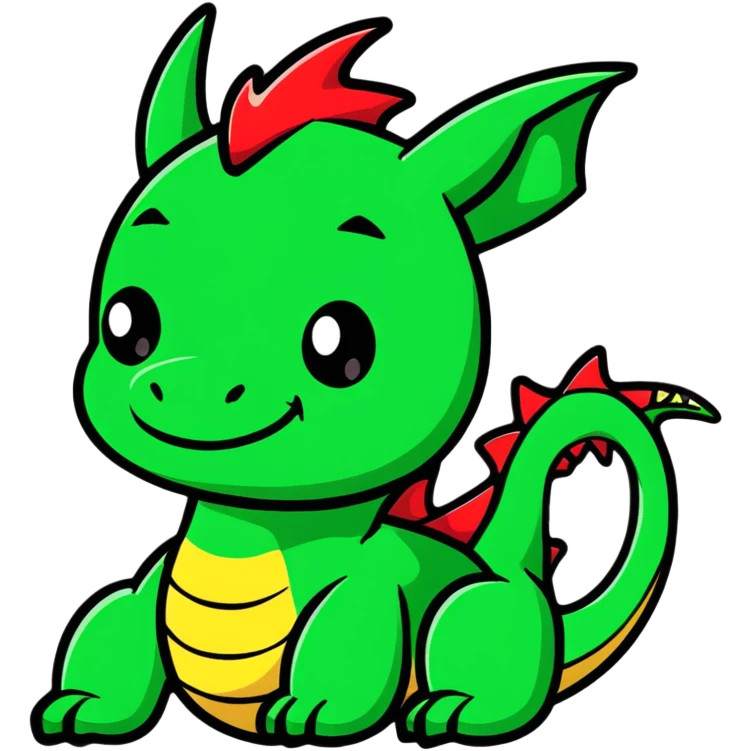 diamond, scaled dragon emoji