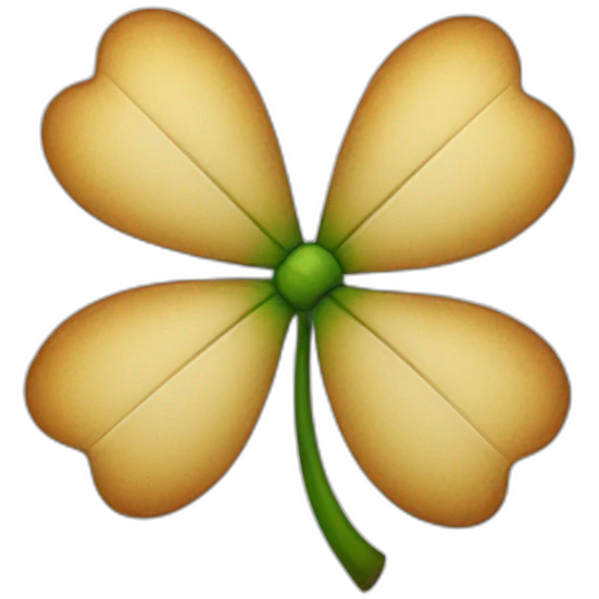 Trèfle à 4 feuilles noir emoji
