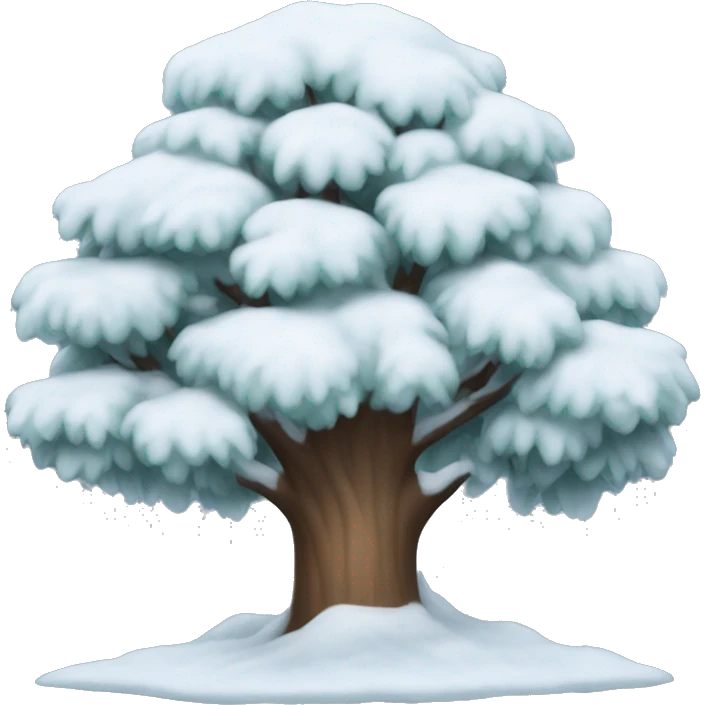 snowy tree emoji