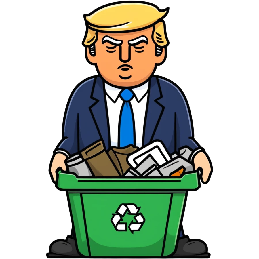 Trump in the garbage  emoji