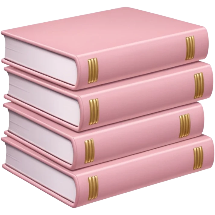 stack of pale pink stack of 5 books emoji