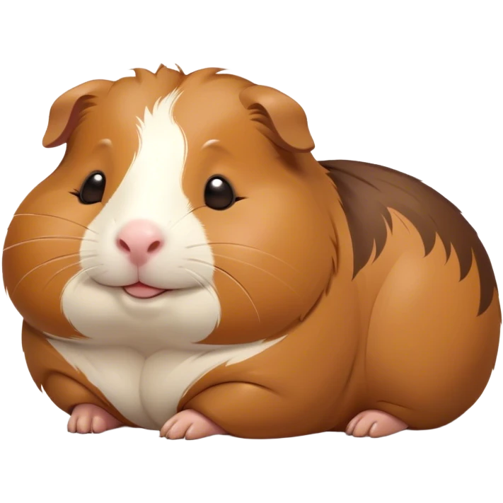 Meme-Worthy Cute Sleeping Brown Guinea Pig Portrait Emoji, Head resting peacefully with a contented smile, showcasing a delightfully chubby build and a luxuriously soft brown coat, eyes shut in a serene, cozy nap, Simplified yet hilariously adorable features, highly detailed, glowing with a soft, drowsy light, high shine, relaxed and utterly lovable, stylized with an air of playful laziness, bright and heartwarming, soft glowing outline, capturing the essence of a comically sleepy guinea pig, so meme-worthy it feels like it could instantly become the next viral sensation of adorable slumber! emoji