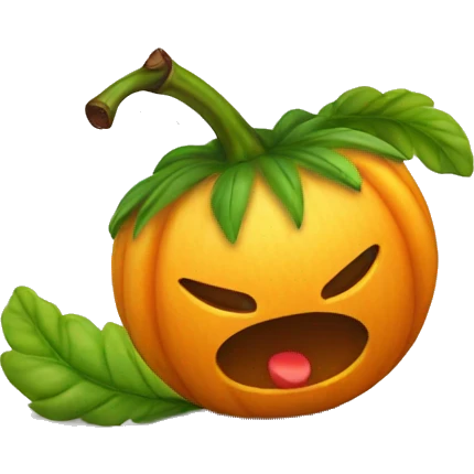 Kürbis mit kirsche emoji
