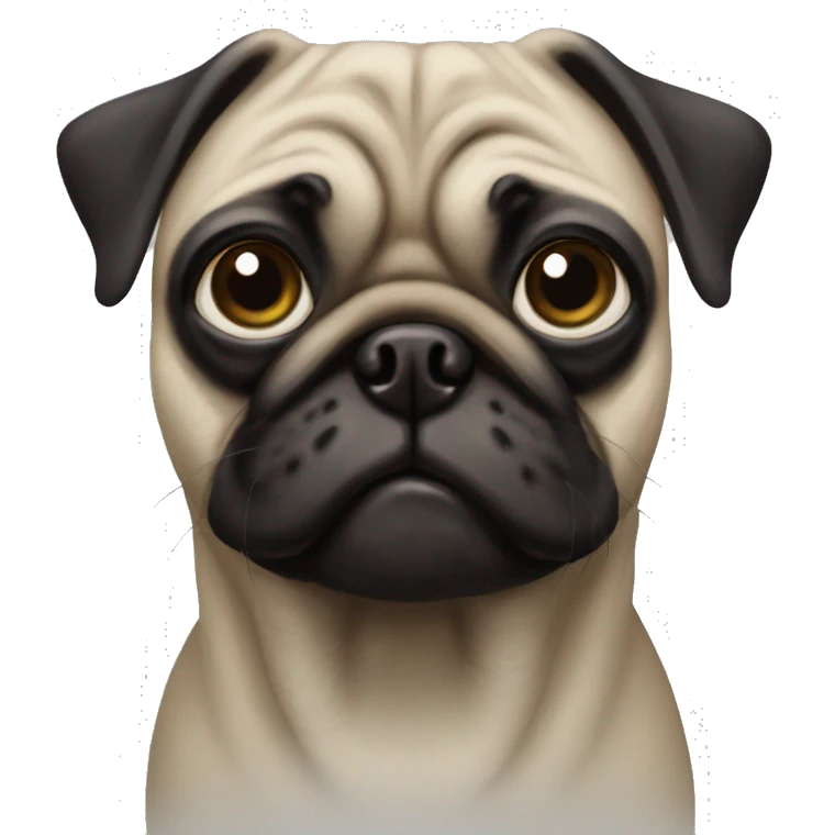 Tall slim pug  emoji