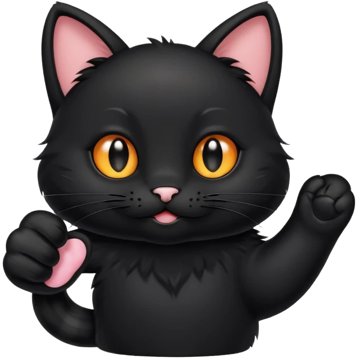 Black Cat paw giving a thumbs up emoji