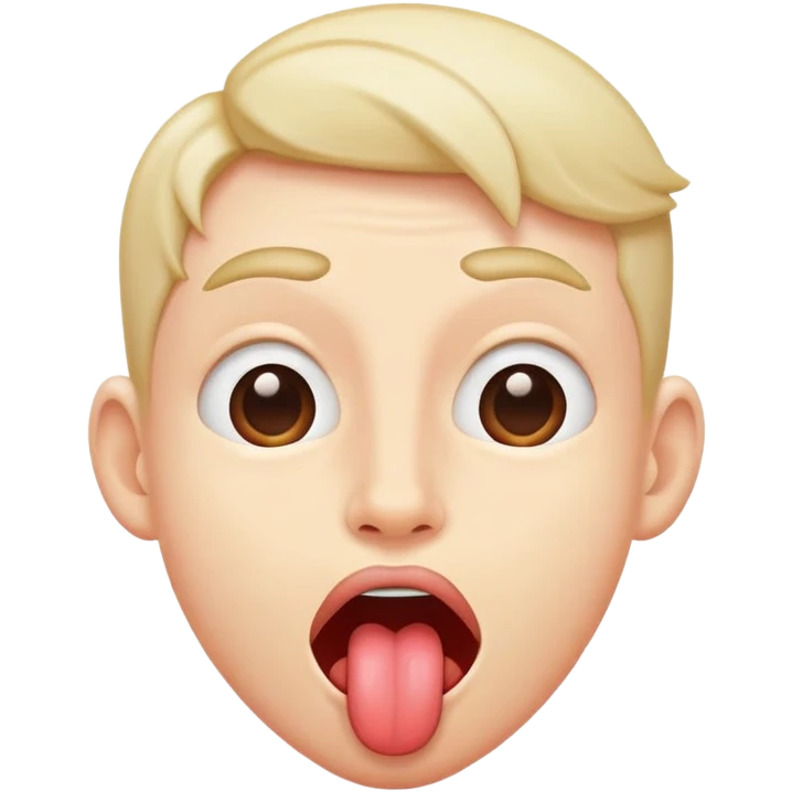 person shaking head side to side with tongue out emoji