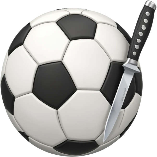 knife stuck in a soccer ball emoji