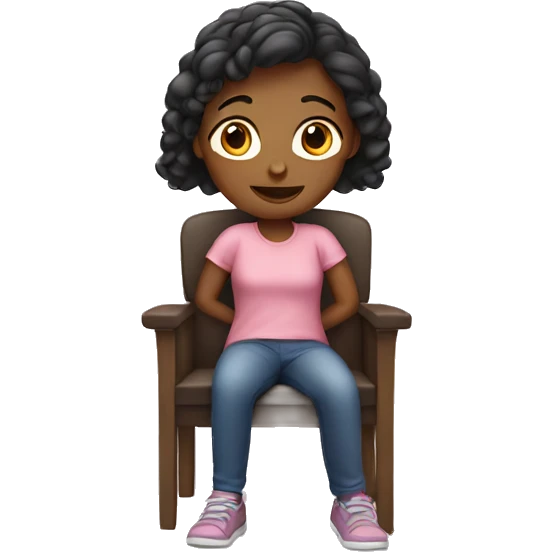Girl sitting in a chair emoji