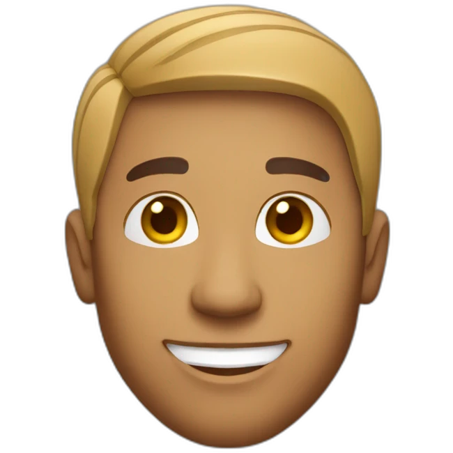 Light skin smiling indian guy with short middle part hairstyle emoji