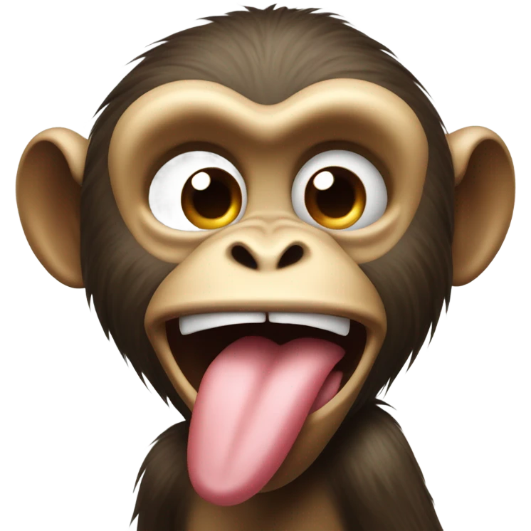 monkey long tongue emoji