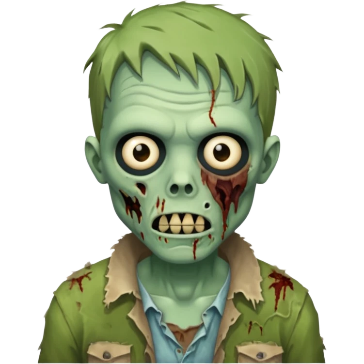 humano zumbi com emoji