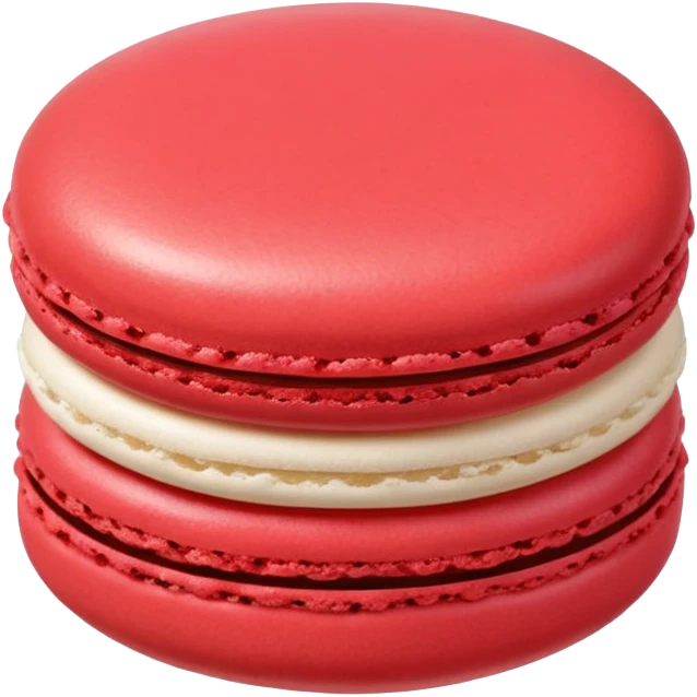 Realistic light red macaroon emoji