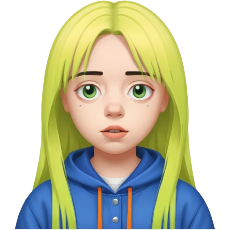 Billie Eilish just face  emoji