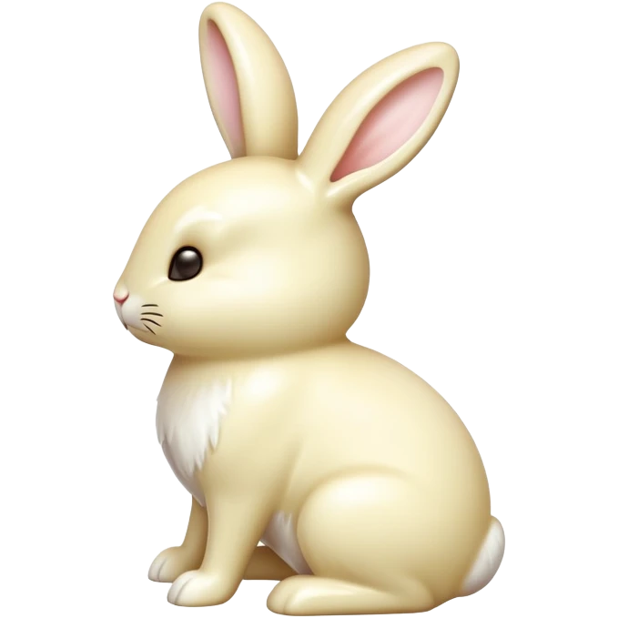 White chocolate bunny emoji