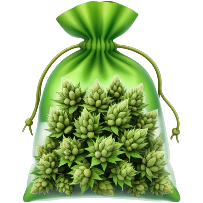 Bag of marijuana buds emoji