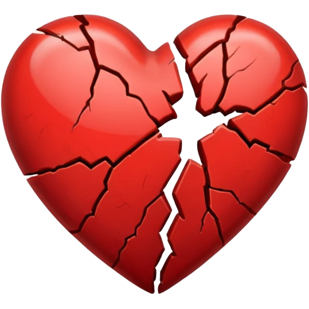 broken heart with a crack in the middle emoji