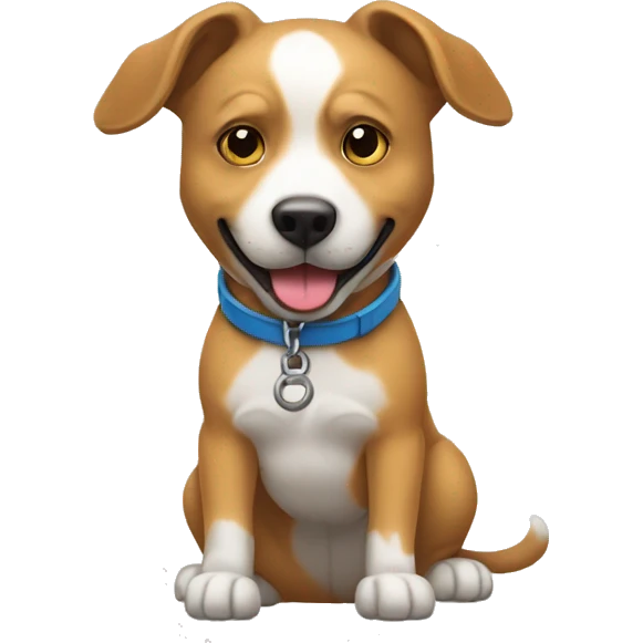 Un chien qui joue a la balle emoji