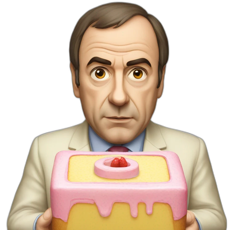 peter hitchens looking stern holding a battenberg cake emoji