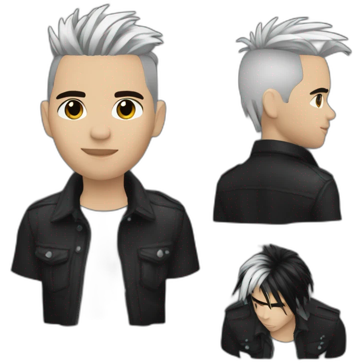 Bill Kaulitz Black highlights emoji