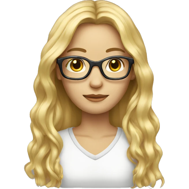 blond long hair glasses emoji