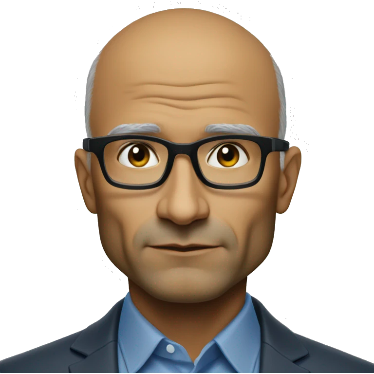 Satya Nadella showing courage in the face of danger emoji