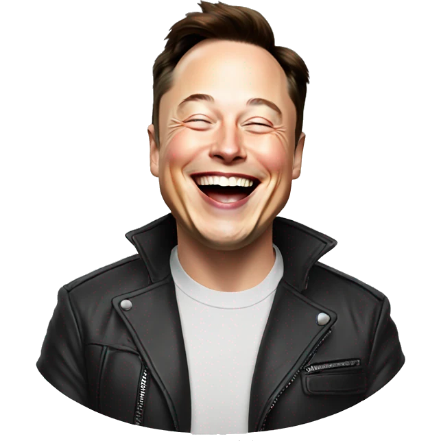 Elon musk laughing  emoji