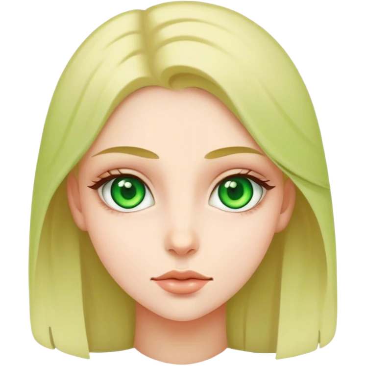 Girl green eyes  emoji