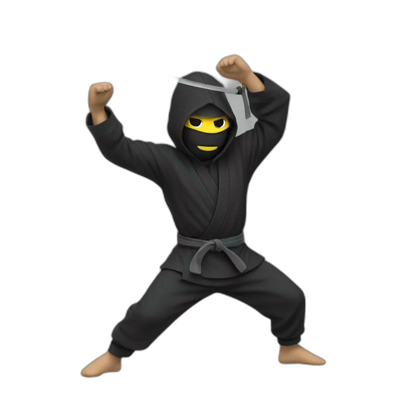 Un ninja qui fait un dab emoji