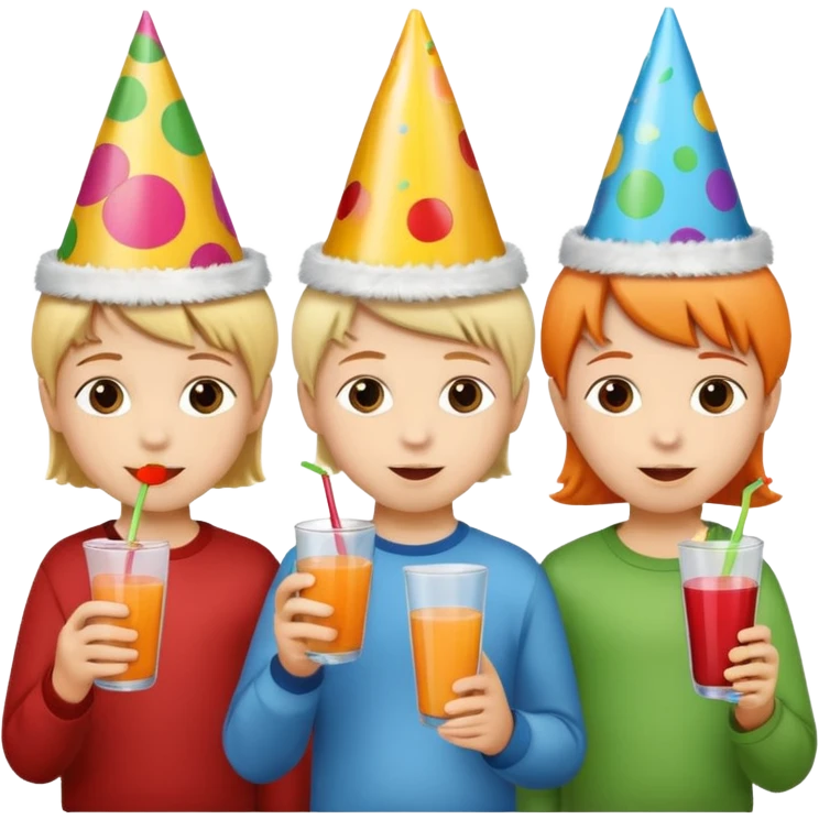 kids having a party emoji
