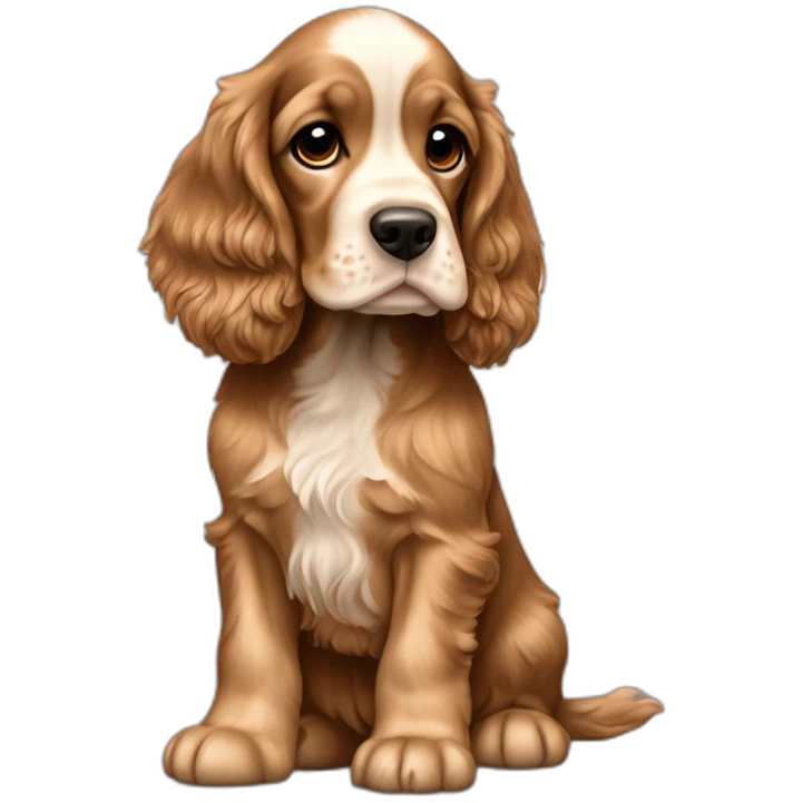 English Cocker Spaniel puppy full body emoji