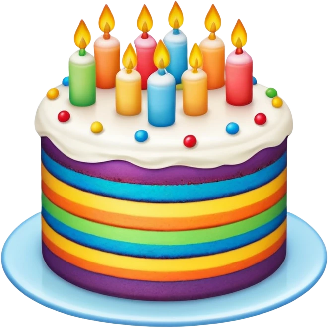 respectedrainbow cake emoji