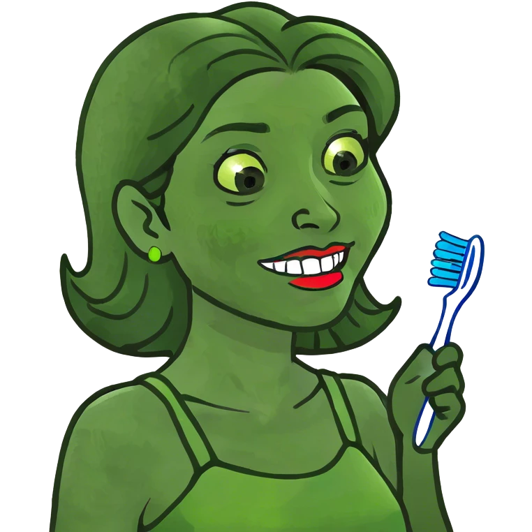 muela y mujer emoji