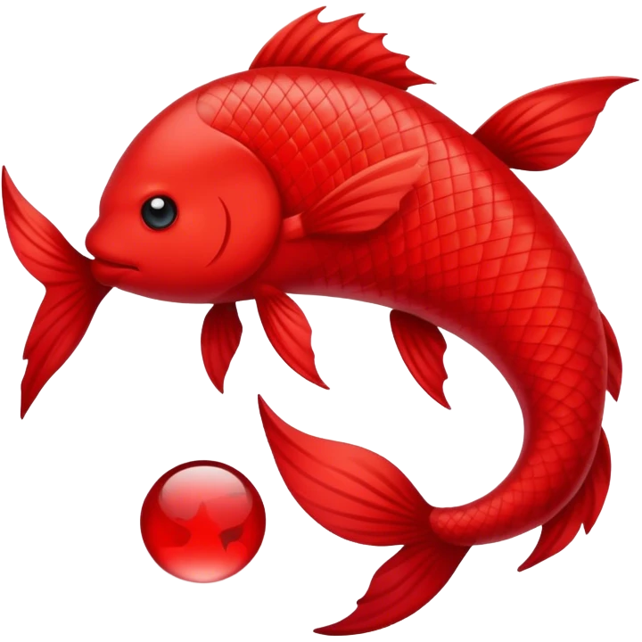 red pisces symbol emoji