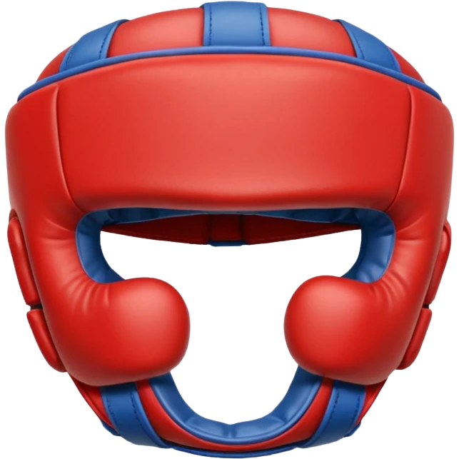 boxing headgear, red and padded emoji