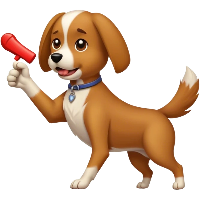 Dog getting kicked out by his dog wife emoji