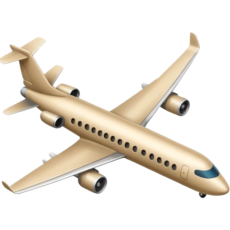 beige airplane top view emoji