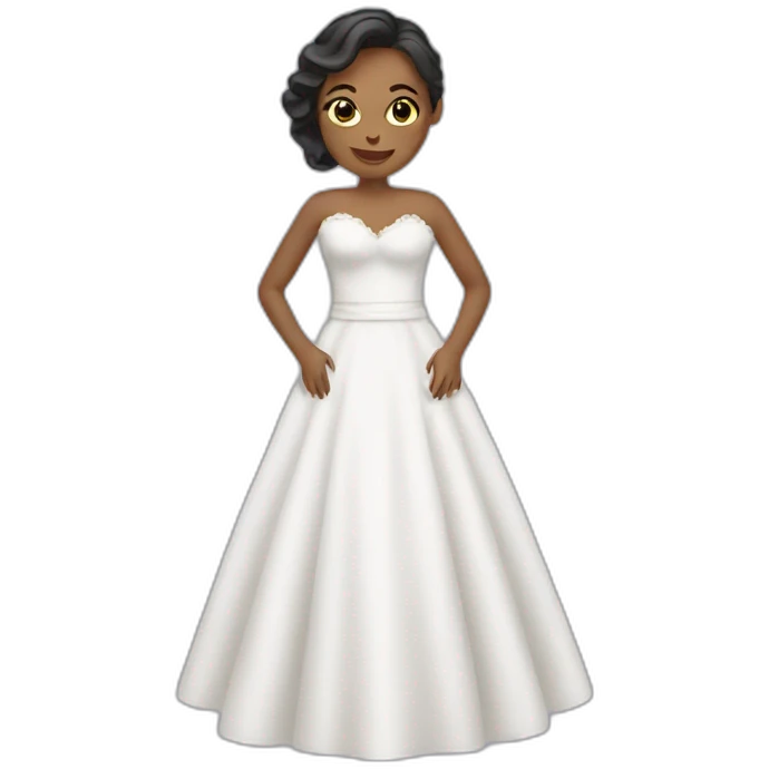 Chat en robe de marié emoji