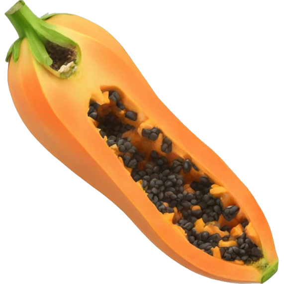 Inside of papaya emoji