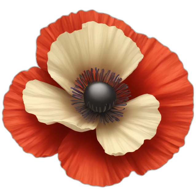 Red Poppy flower emoji