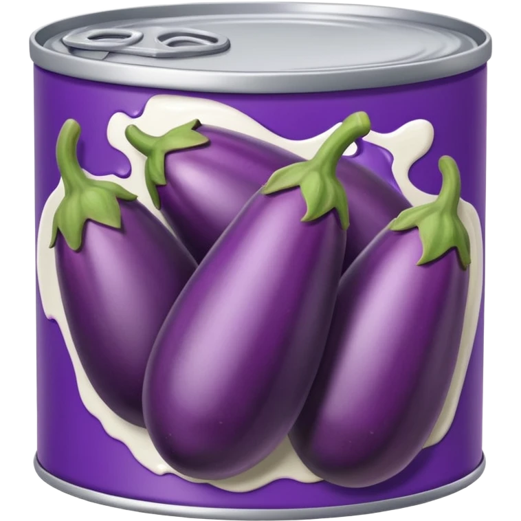 Three eggplants and white paint emoji