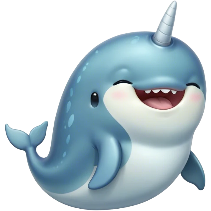 Cinematic Cute Yawning Cute Narwhal Portrait Emoji, Head tilted slightly with a dramatic, wide-open yawn, showcasing a streamlined, elegant body with a gracefully curling tusk and sleepy, half-closed eyes, Simplified yet irresistibly adorable features, highly detailed, glowing with a soft, cozy oceanic glow, high shine, relaxed yet expressive, stylized with a hint of whimsical marine ease, soft glowing outline, capturing the essence of a drowsy yet affectionate cute narwhal that appears ready to stretch and yawn its way out of the screen! emoji