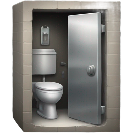 Jail cell with toilet emoji