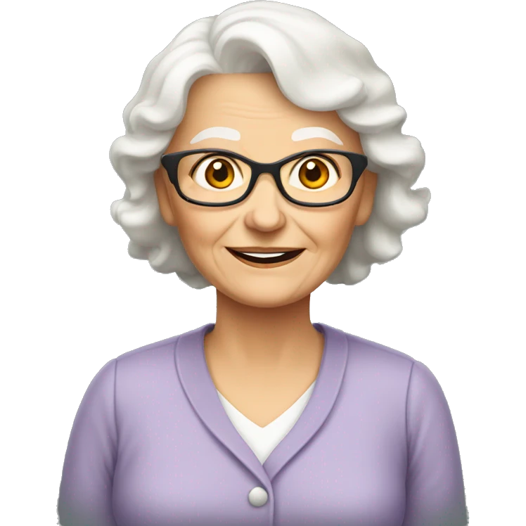 senior white lady emoji