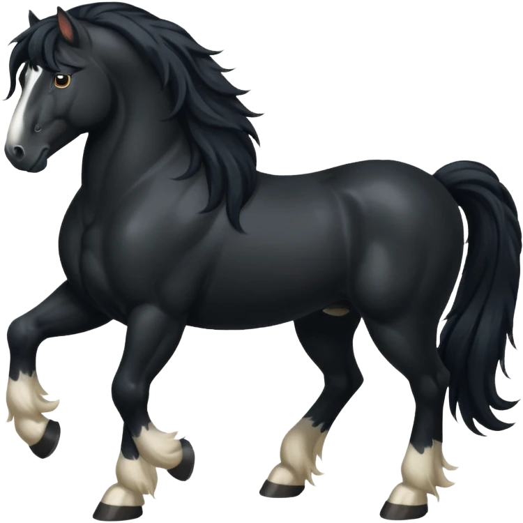Black Clydesdale  emoji