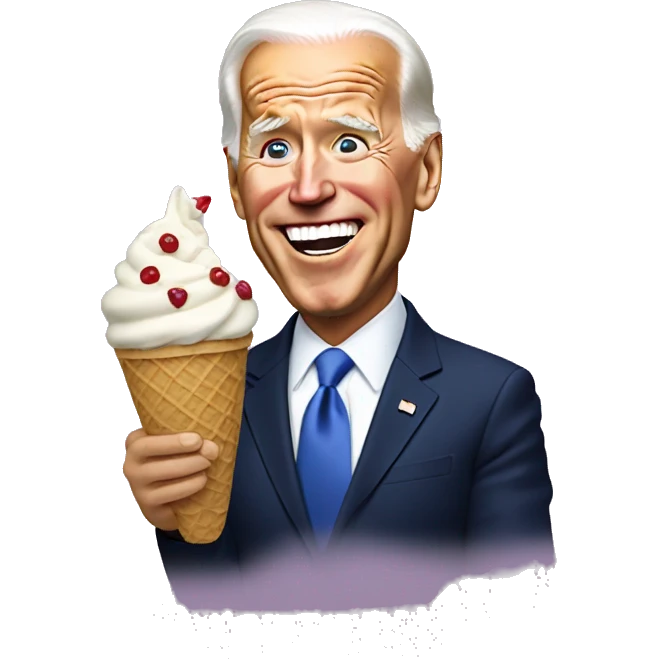 Joe Biden Eating Ice Cream  emoji